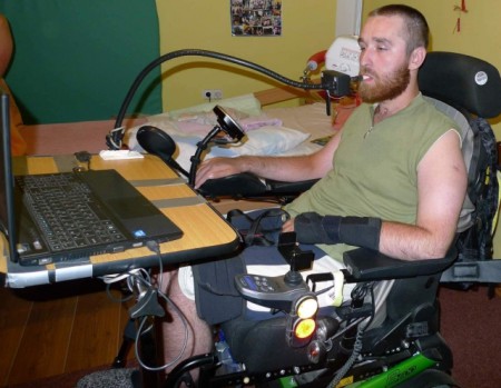 práce na pc pomocí myši ovládané ústy